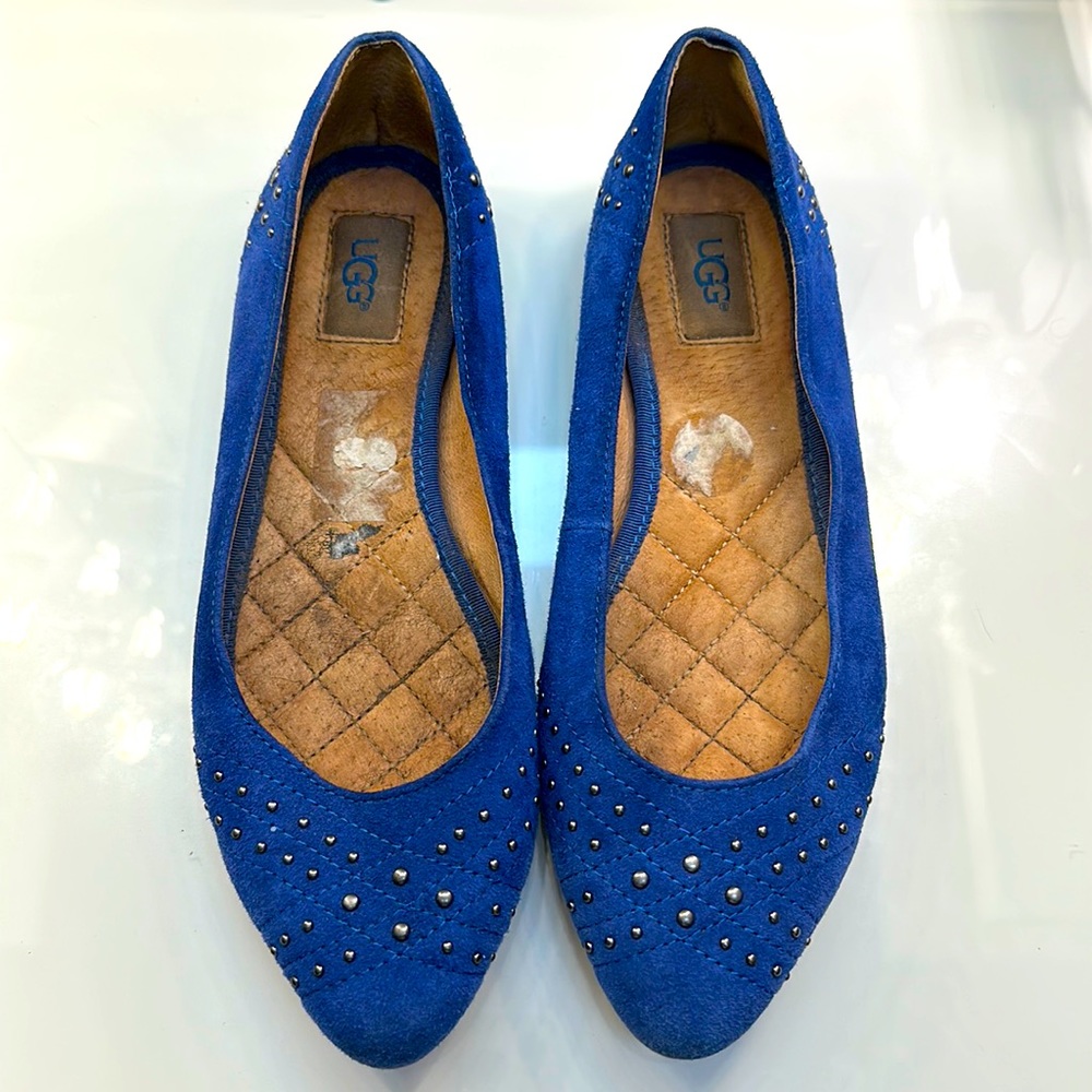 UGG Flats Royal Blue Suede Great Condition Size 7